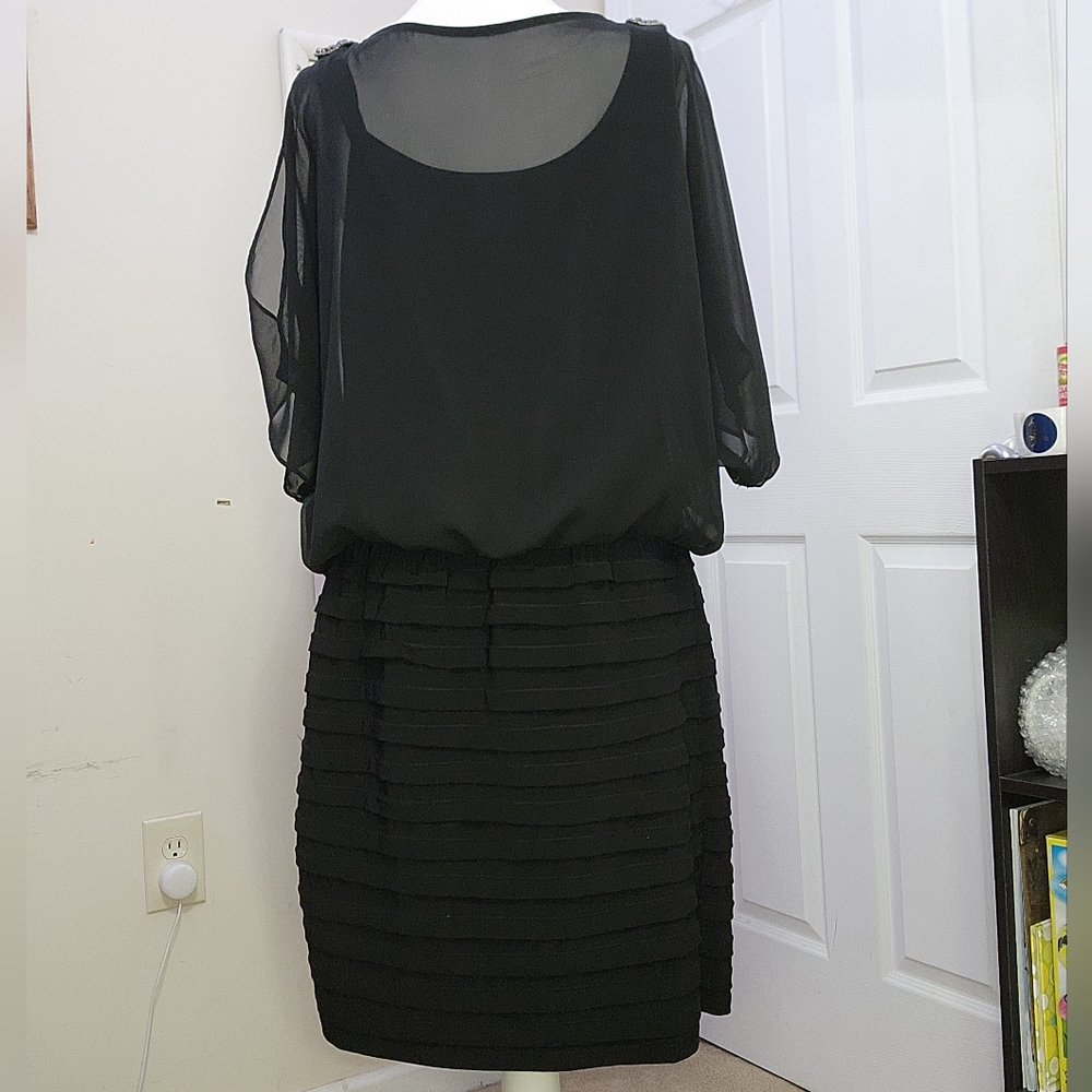 💥Clearance💥 R&M Richards Black Dress Size 14 - Picture 2 of 7